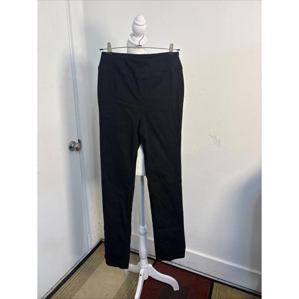 DG2‎ Compact Comfort 4Tall Pull on Black Denim High Rise Straight Leg Jeans New